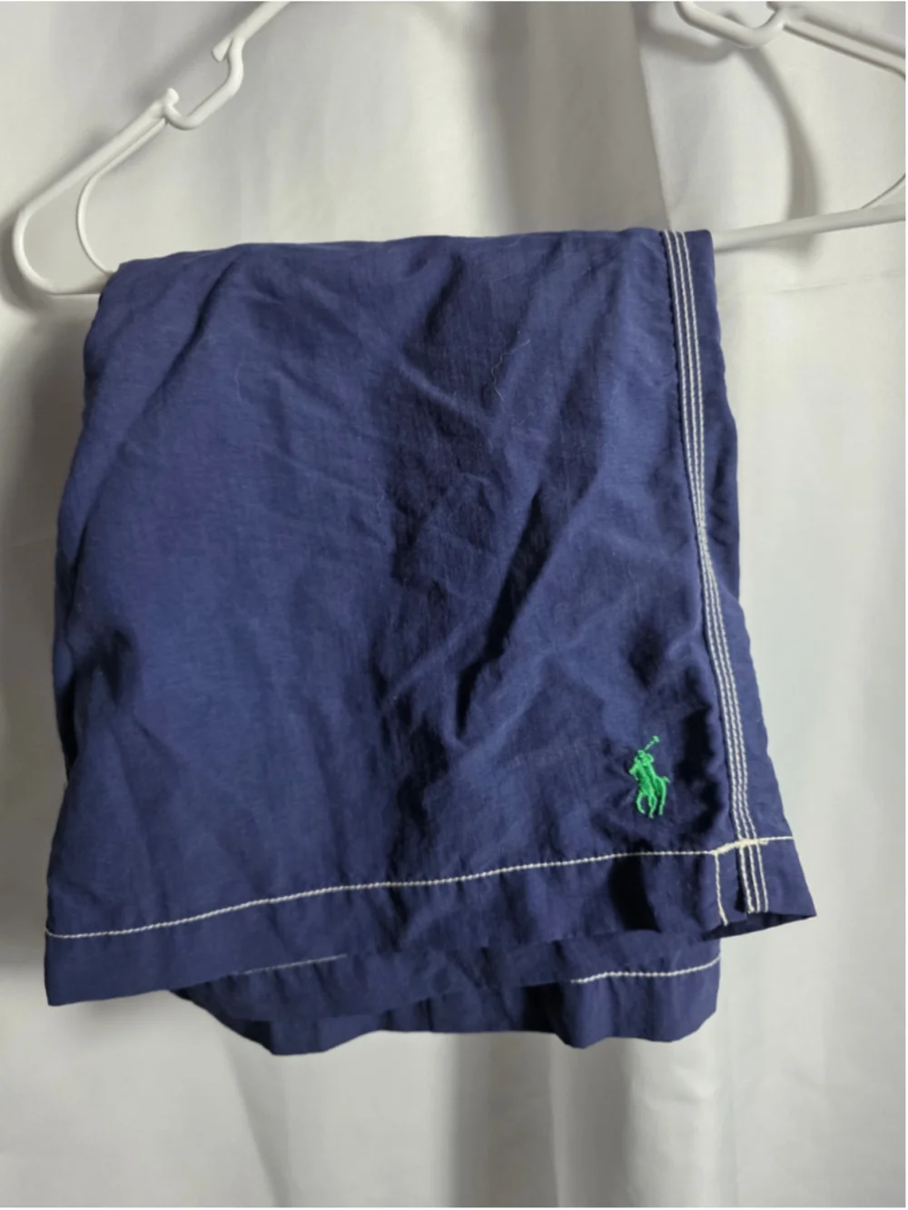 Men's Polo Ralph Lauren Swim Trunk Blue White beach shorts summer tropical large